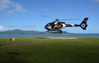 Helicopter transfers in Seychelles